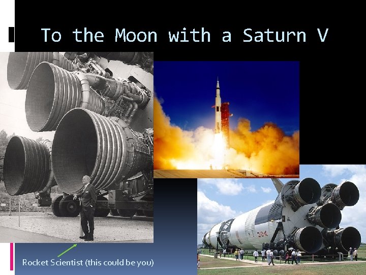 To the Moon with a Saturn V Rocket Scientist (this could be you) 