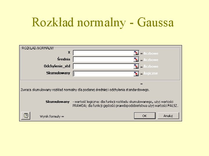 Rozkład normalny - Gaussa 