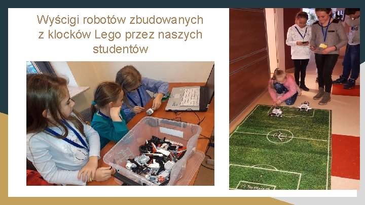 Wyścigi robotów zbudowanych z klocków Lego przez naszych studentów 