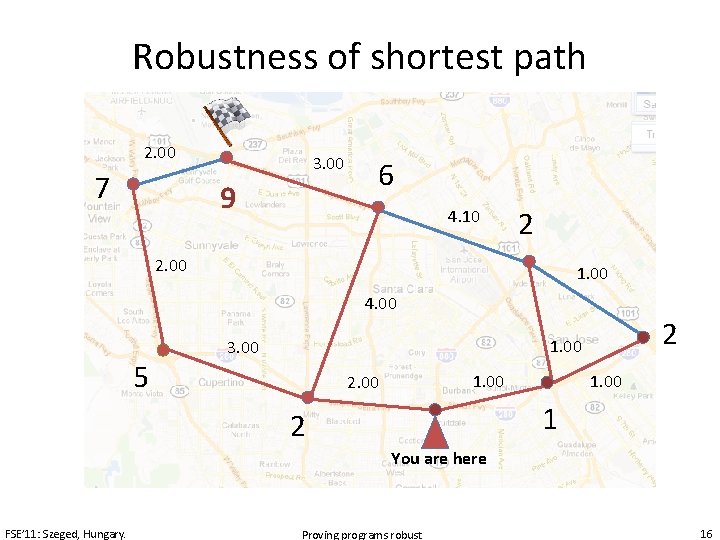 Robustness of shortest path 2. 00 7 3. 00 9 6 4. 10 2