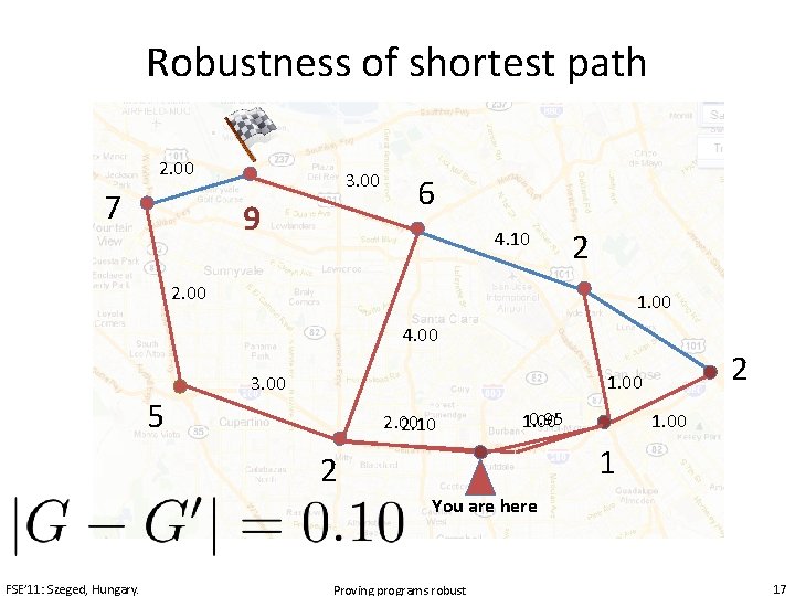 Robustness of shortest path 2. 00 7 3. 00 9 6 4. 10 2