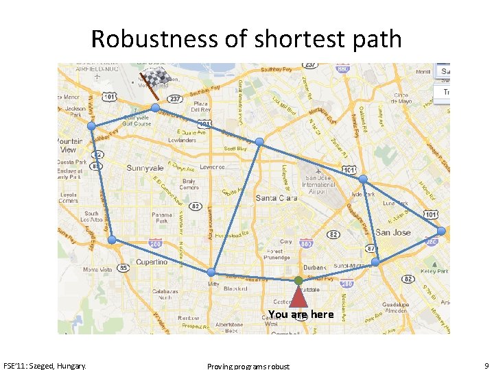 Robustness of shortest path You are here FSE’ 11: Szeged, Hungary. Proving programs robust