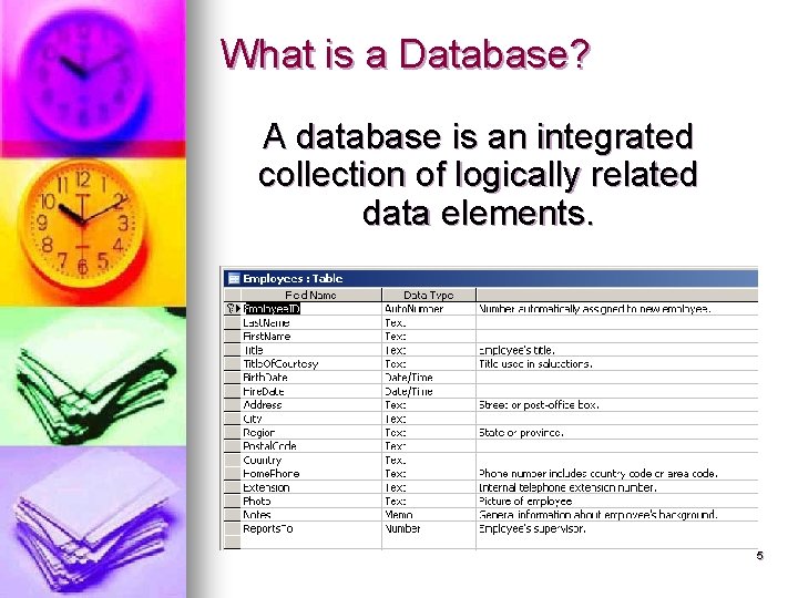 What is a Database? A database is an integrated collection of logically related data