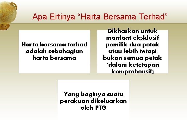 Apa Ertinya “Harta Bersama Terhad” Harta bersama terhad adalah sebahagian harta bersama Dikhaskan untuk