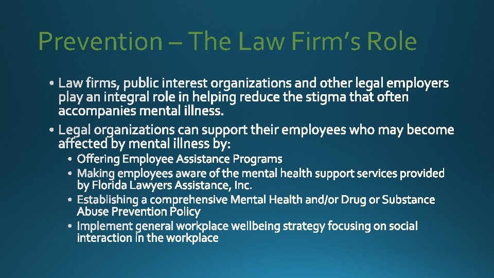 Prevention – The Law Firm’s Role 