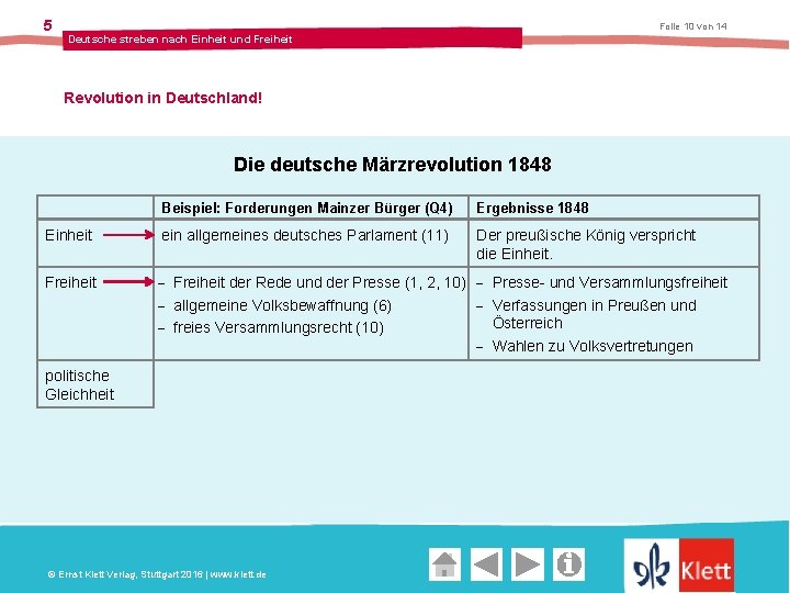 5 Folie 10 von 14 Deutsche streben nach Einheit und Freiheit Revolution in Deutschland!