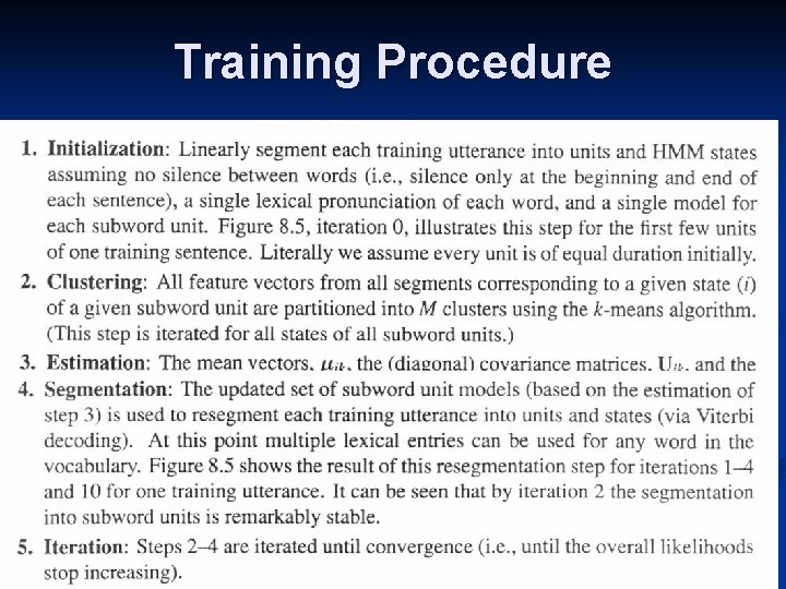 Training Procedure 