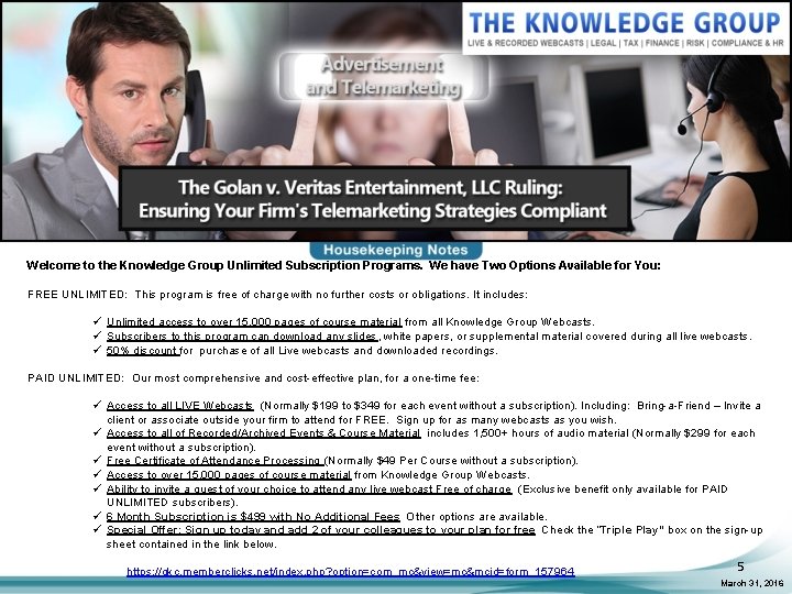 Welcome to the Knowledge Group Unlimited Subscription Programs. We have Two Options Available for