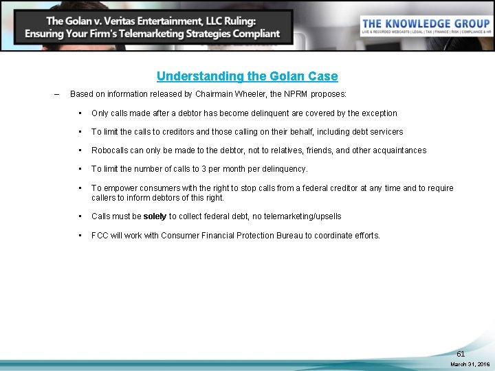 Understanding the Golan Case – Based on information released by Chairmain Wheeler, the NPRM