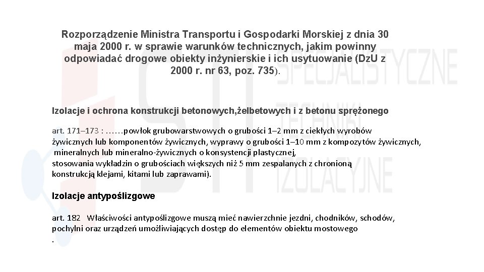 Rozporządzenie Ministra Transportu i Gospodarki Morskiej z dnia 30 maja 2000 r. w sprawie