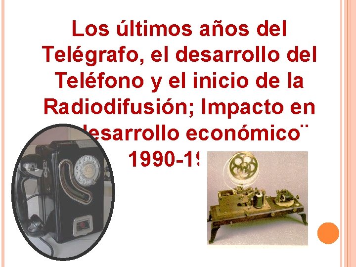 Los últimos años del Telégrafo, el desarrollo del Teléfono y el inicio de la