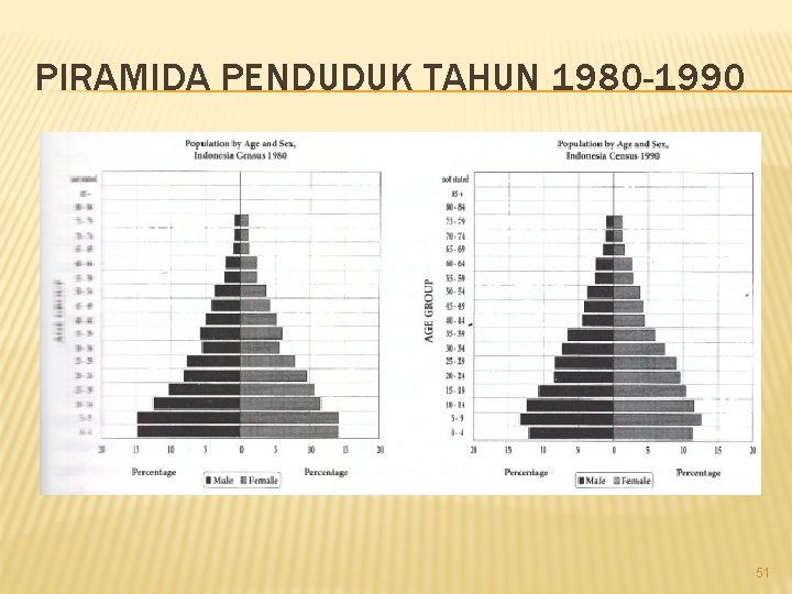 PIRAMIDA PENDUDUK TAHUN 1980 -1990 51 