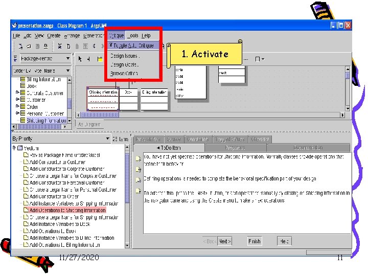 1. Activate Critique 11/27/2020 11 