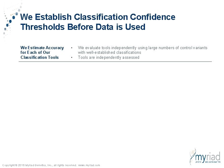 We Establish Classification Confidence Thresholds Before Data is Used We Estimate Accuracy for Each
