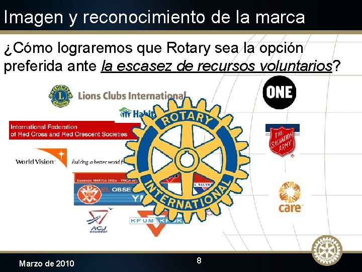 Imagen y reconocimiento de la marca ¿Cómo lograremos que Rotary sea la opción preferida