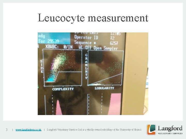 Leucocyte measurement v 3 | www. langfordvets. co. uk | Langford Veterinary Services Ltd