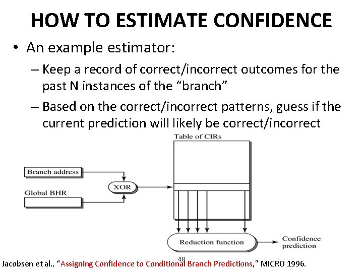 HOW TO ESTIMATE CONFIDENCE • An example estimator: – Keep a record of correct/incorrect