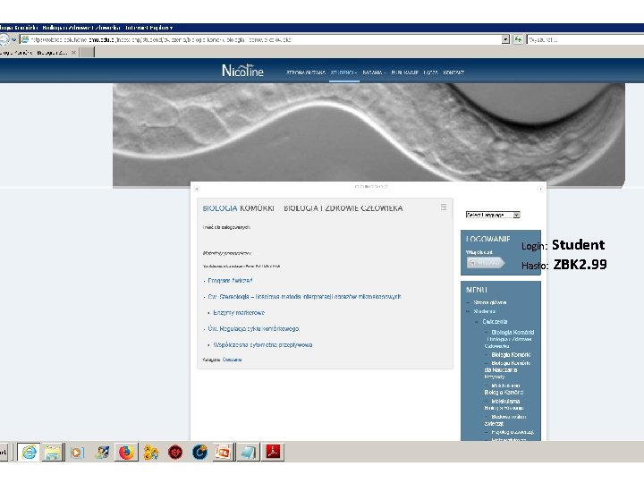 Student Hasło: ZBK 2. 99 Login: 