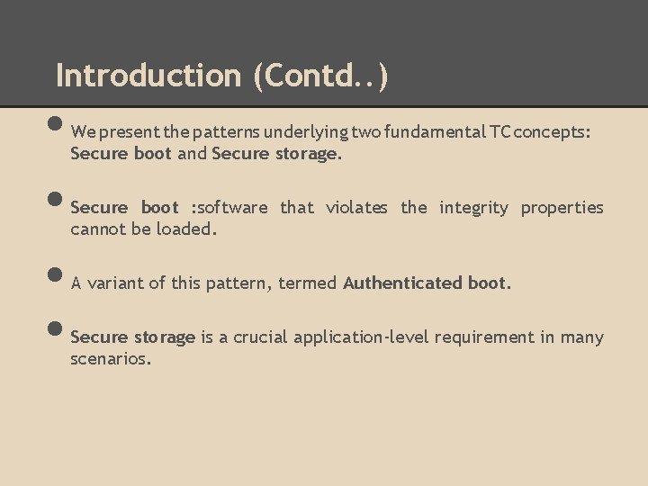 Introduction (Contd. . ) • • We present the patterns underlying two fundamental TC