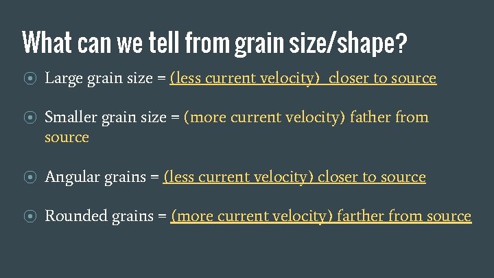 What can we tell from grain size/shape? ⦿ Large grain size = (less current