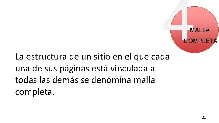 4 MALLA COMPLETA La estructura de un sitio en el que cada una de