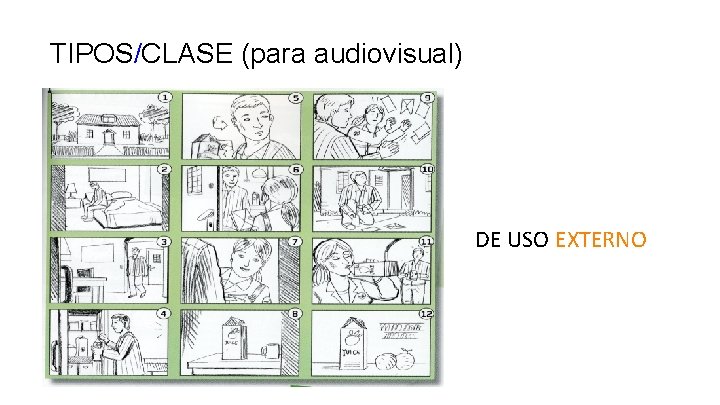 TIPOS/CLASE (para audiovisual) DE USO EXTERNO 