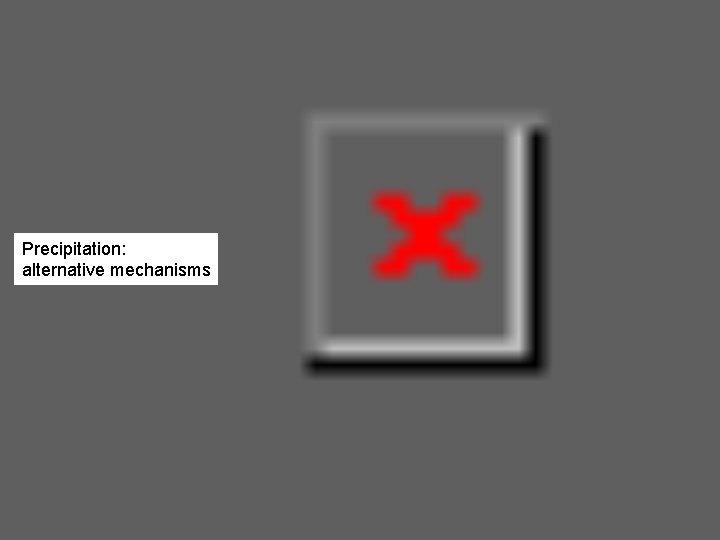 Precipitation: alternative mechanisms 