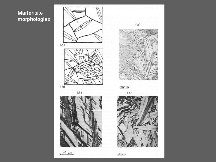 Martensite morphologies 