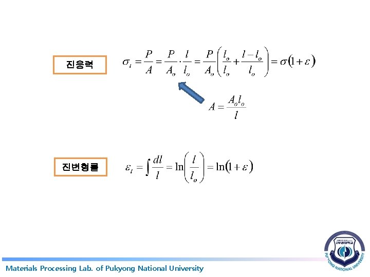 진응력 진변형률 Materials Processing Lab. of Pukyong National University 