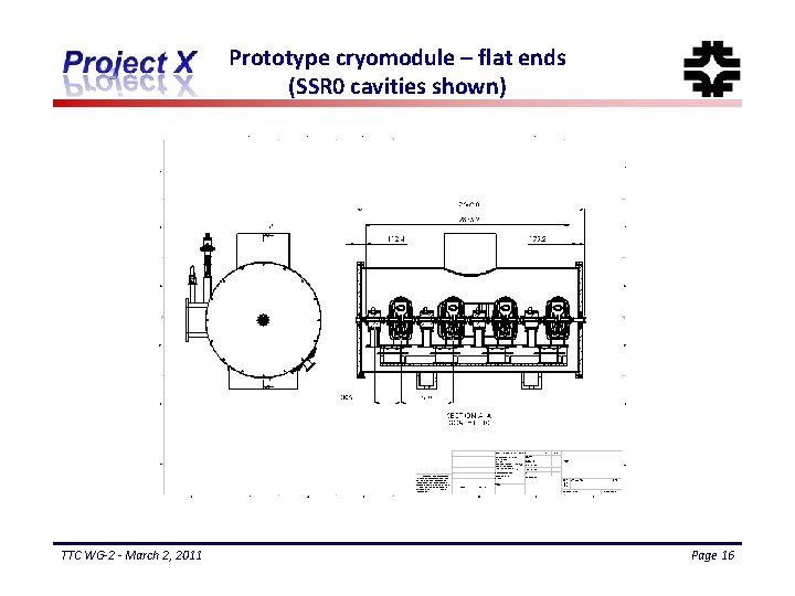 Prototype cryomodule – flat ends (SSR 0 cavities shown) TTC WG-2 - March 2,