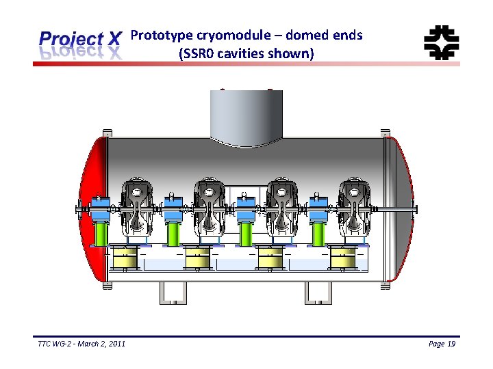 Prototype cryomodule – domed ends (SSR 0 cavities shown) TTC WG-2 - March 2,