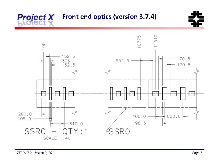 Front end optics (version 3. 7. 4) TTC WG-2 - March 2, 2011 Page