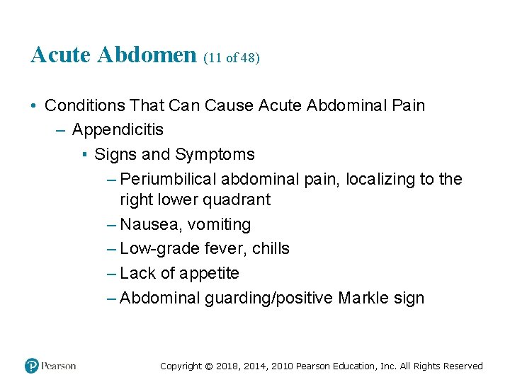 Acute Abdomen (11 of 48) • Conditions That Can Cause Acute Abdominal Pain –