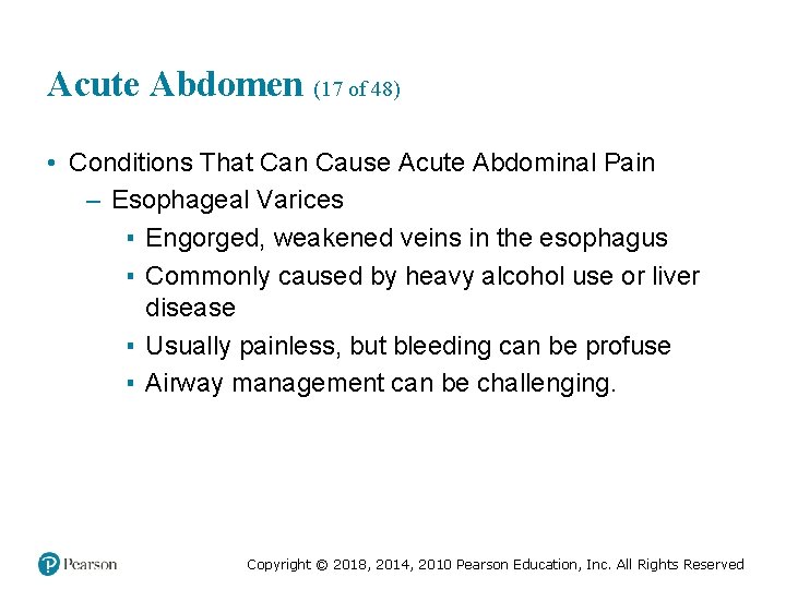 Acute Abdomen (17 of 48) • Conditions That Can Cause Acute Abdominal Pain –