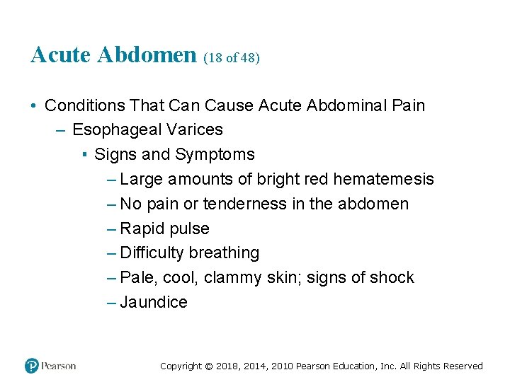 Acute Abdomen (18 of 48) • Conditions That Can Cause Acute Abdominal Pain –