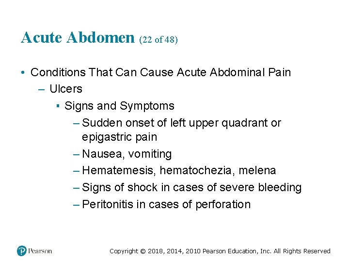 Acute Abdomen (22 of 48) • Conditions That Can Cause Acute Abdominal Pain –