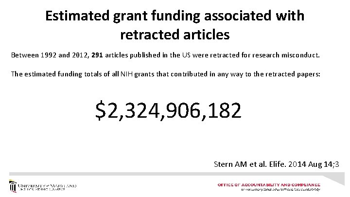 Estimated grant funding associated with retracted articles Between 1992 and 2012, 291 articles published