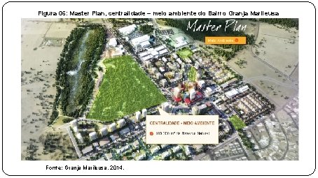 Figura 06: Master Plan, centralidade – meio ambiente do Bairro Granja Marileusa Fonte: Granja Figura 06: Master Plan, centralidade – meio ambiente do Bairro Granja Marileusa Fonte: Granja