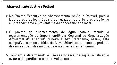 Abastecimento de Água Potável Ø No Projeto Executivo de Abastecimento de Água Potável, para Abastecimento de Água Potável Ø No Projeto Executivo de Abastecimento de Água Potável, para
