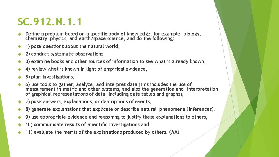 SC. 912. N. 1. 1 Define a problem based on a specific body of