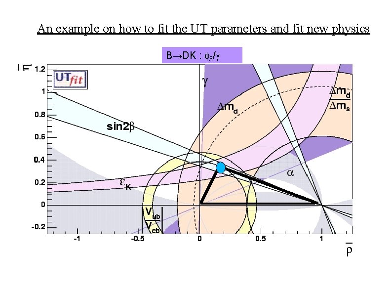 An example on how to fit the UT parameters and fit new physics b