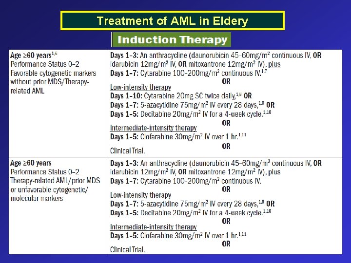 Treatment of AML in Eldery 