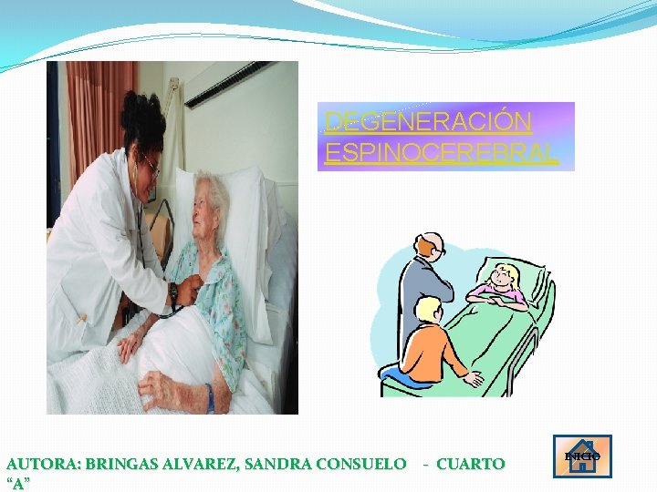 DEGENERACIÓN ESPINOCEREBRAL AUTORA: BRINGAS ALVAREZ, SANDRA CONSUELO - CUARTO “A” INICIO 