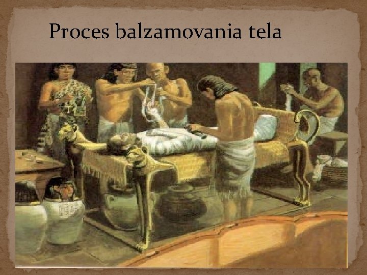Proces balzamovania tela 