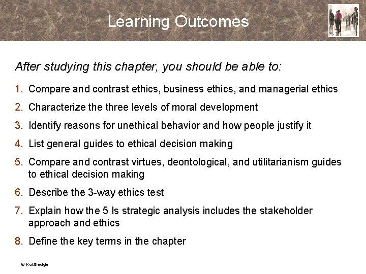 Learning Outcomes After studying this chapter, you should be able to: 1. Compare and