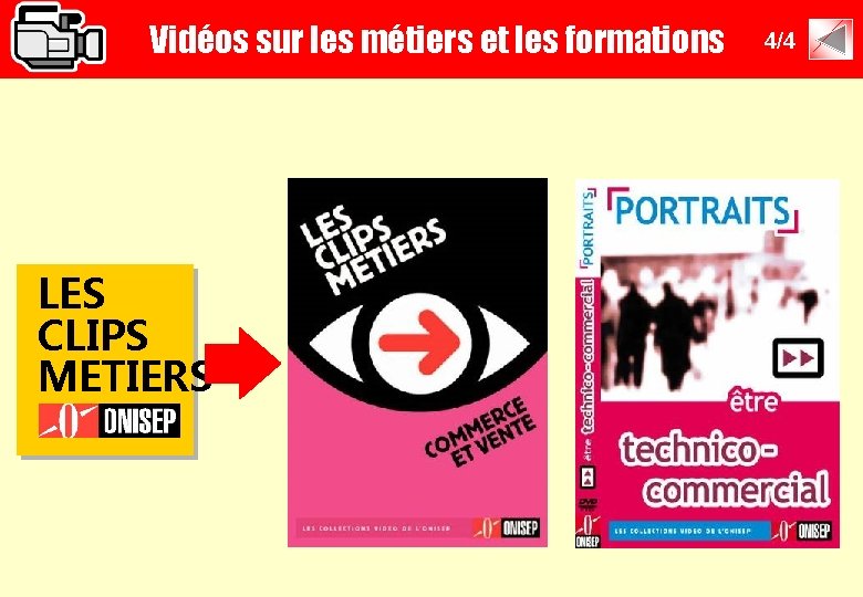 Vidéos sur les métiers et les formations LES CLIPS METIERS 4/4 Vidéos sur les métiers et les formations LES CLIPS METIERS 4/4