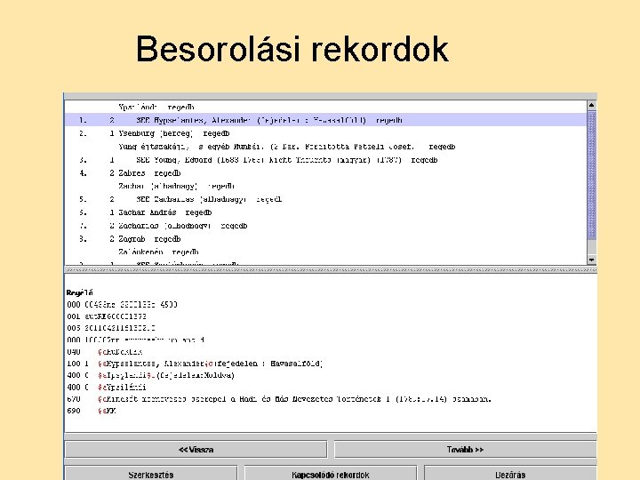 Besorolási rekordok 28 