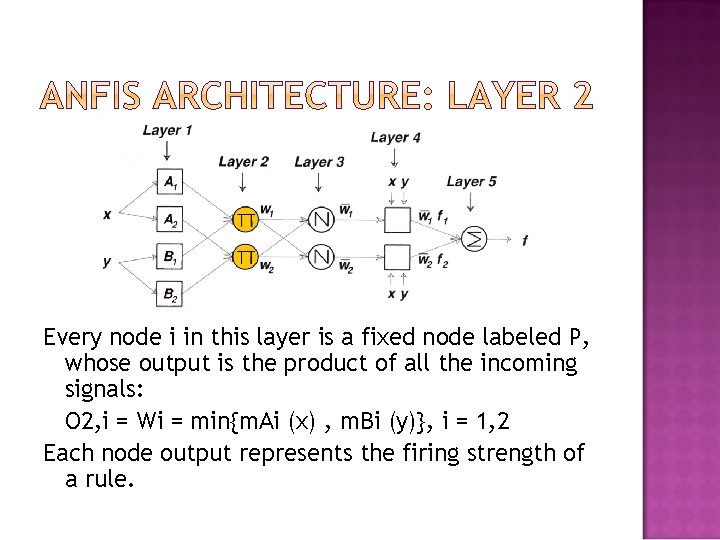 Every node i in this layer is a fixed node labeled P, whose output