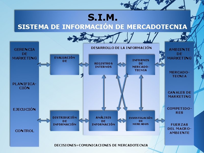 S. I. M. SISTEMA DE INFORMACIÓN DE MERCADOTECNIA GERENCIA DE MARKETING DESARROLLO DE LA