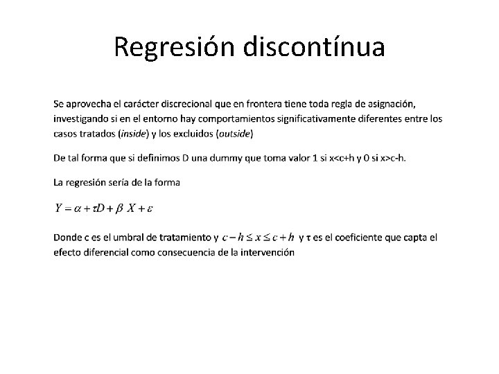 Regresión discontínua 